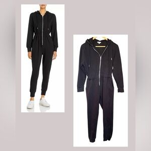WeWoreWhat Hooded Lounge Jumpsuit in black XS